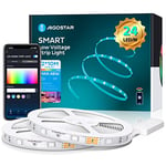 Aigostar Ruban LED Connecté Alexa, LED RGB Chambre 20M, Compatible avec Alexa/Google Home, Synchroniser avec Rythme de Musique, Bande LED pour Chambre/Salon/Barre/Maison/Gaming Room/Fête