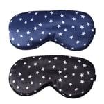 marysgift Eye Mask for Sleeping Silk Sleep Mask Lightweight Adjustable Eyeshade Masks Satin Eye Cover for Women Men Sleep Travel Nap 2 Pack, YZ0075