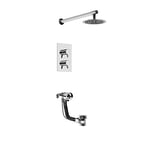 Bristan SHWR PK Ensemble de Douche Complet Prism encastré Double Commande, Chrome, Shower w/Kit 1