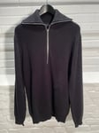 Ceasar Half Zip Knit Black (XL)