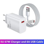 För Xiaomi 67W USB Super Fast Charger Power Adapter Mi 12 11 6A Typ C-kabel POCO X5 X4 Pro Redmi Note 9 10 11 Laddning