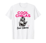 Cool Chicas Leer Libros, Cute Book Reader Woman Library T-Shirt