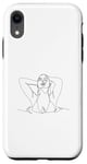 Coque pour iPhone XR sexy shirt sexy sweat à capuche lignes chaudes femme en eau dessin