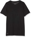 Nike Dri-FIT Tee Air Logo T-Shirts Garçon, Noir/Noir/Blanc, FR : XS (Taille Fabricant : XS)