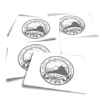 4x Rectangle Stickers - BW - Rio de Janeiro Brazil Travel #40455