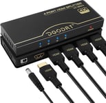 Répartiteur Hdmi 4 Ports 4K 60Hz 1X4, Répartiteur Hdmi 1 Entrée 4 Sorties, Supporte 4K@60Hz, 3D, 1080P, Hdcp, Pour Ps4 Xbox Hdtv Blu-Ray Dvd Projector