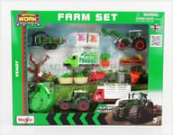 MAISTO 12565F Fendt - Farm Set 209 Vario Tractor With Accessoires 2022 - Vert