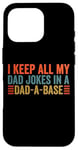 Coque pour iPhone 16 Pro I keep all my dad jokes in a dad a base dad jokes