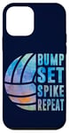 Coque pour iPhone 12 mini Bump Set Spike Repeat Aquarelle Volleyball Femmes Adolescentes Filles