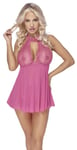 Cottelli Collection Lingerie - Babydoll court Rose