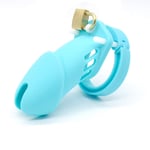 Luckly77 Energetic Female Contraceptive Ring, Male Adult Restraint JJ Chastity Lock, 5 Different Size Rings, Effectively Prevent Male Derailment (Color : Blue)