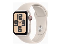 Apple Watch Se (Gps + Cellular) - 2e Génération - 40 Mm - Aluminium Droit - Montre Connectée Avec Bracelet Sport - Fluoroélastomère - Droit - Taille Du Bracelet : S/M - 32 Go - Wi-Fi, Lte...