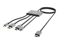 Sandberg All-In-1 Display Adapter Hub - Videokort - Hdmi, 24 Pin Usb-C, Displayport, Mini Displayport Hane Till Hdmi Hane - 2.3 M - 4K60hz Stöd