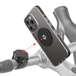 Shapeheart Innovation Française, Support téléphone vélo magnétique avec Plaque métallique adhésive Extra-Fine. Porte vélo électrique, vélo, Trottinette, VTT. Accessoire vélo