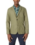 Goodthreads Blazer pour homme en lin à coupe ajustée, vert olive, US L Tall (EU L)