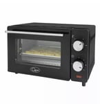Compact Mini Oven Grill Toaster Tempered Glass Door 9 Litre Capacity 650w New