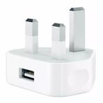 Genuine Apple A1399 USB Wall Charger Plug UK Adapter For iPod iPhone iPad White