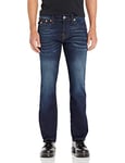 True Religion Men's Ricky Flap 34 Inseam Jeans, Dark Wash Muddy Waters