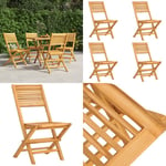 Chaises de jardin pliantes lot de 4 47x62x90cm bois massif teck - chaise de jardin pliante - chaises de jardin pliantes - Home & Living - Brun