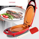 Ceramic Omelette Maker Non Stick Copper Infused Healthy Grill Cooks Top Bottom