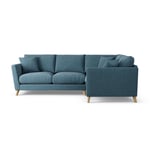 Habitat Lomond Right Hand Corner Sofa - Blue Ash Leg 4 Seater