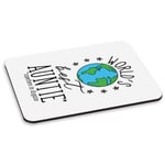 World's Best Auntie PC Computer Mouse Mat Pad - Funny Aunt Gift Present