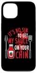 Coque pour iPhone 13 Barbecue humoristique It's No Sin To Get My Sauce On Your Chin