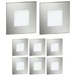 8x LED Luminaire d'escalier/encastré mural FEX pour l'intérieur et