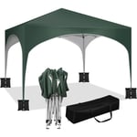 Woltu - Tente de Fête 3x3m avec 4 Sacs de Sable, Tonnelle de Jardin, Pavillon Pop-Up avec Toit en Demi-Cercle, Auvent Pliable Imperméable, Tente