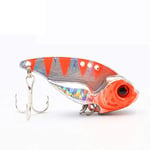 7/10/15/20 g 3D Eyesmetal Vib Blade Lure Naufrage Vibration Appâts Vibration Artificielle pour Bass Pike Perch Pêche 10 Couleurs 10g Orange