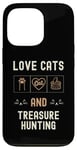 iPhone 13 Pro Cat Lover Cats And Treasure Hunting Metal-Detecting Kittens Case