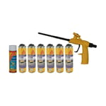 Kit Sika mousse polyuréthane expansive 500ml x6 - Nettoyant 500ml - Pistolet Foam Gun - Blanc