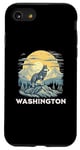 Coque pour iPhone SE (2020) / 7 / 8 Destination de vacances avec le loup gris de Washington