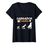 Womens Labrador Retriever Evolution Design for a Labrador Owner V-Neck T-Shirt