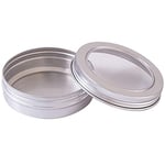 24 Pièces 150Ml Transparent Fenêtre Vis Couvercle en Aluminium Boîte De Rangement Bricolage Vide Cosmétique Conteneur Cadeau Biscuit Boîte à Bonbons B