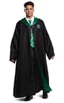 Disguise 107979D Harry Potter, Deluxe Wizarding World Hogwarts House Themed Robes, Dress Up Costume Accessory Slytherin Outerwear, Solid, Black & Green, Adult XL (42-46)