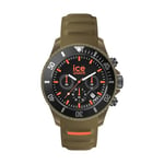 ICE-WATCH - Ice Chrono Khaki Orange - Montre Verte Mixte avec Bracelet en Plastique - 021427 (Medium)