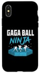 Coque pour iPhone X/XS Jeu de handball Gaga Ball Ninja Dodgeball Dodge