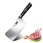 SHAN ZU Kitchen Knife 7-inch Meat Cleaver Knife High Carbon German Stainless Steel Butcher Chopper Knife Ultra Sharp Chef Knife Bone Knife with Ergonomic Handle