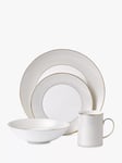 Wedgwood Gio Gold Bone China Dinnerware Set, 4 Piece, White/Gold