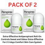 2X Perspirex Comfort Extra Antiperspirant Roll On Control Sweat & Odour 20ml