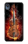 Fire Violin Case Cover For Motorola Moto E6, Moto E (6th Gen)