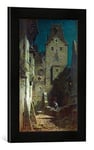 Kunst für Alle 'Encadré Image de Carl Spitzweg La Pression eingeschlafene Gardien de Nuit en dans Le Cadre de Haute qualité Photos Fait Main, 30 x 40 cm Noir Mat