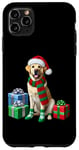 iPhone 11 Pro Max Yellow Lab Labrador Christmas Dog Santa Hat Pajama Puppy Pup Case