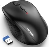 Souris Sans Fil 4800 Dpi, Classique Ergonomique Silencieuse Souris Optique Avec 6 Boutons, 2,4 G Avec Récepteur Nano Usb Souris Compatible Pc Macbook Ordinateur Portable -Noir[MOU140059]