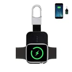Woffoly Wireless Charger Keychain for Apple Watch, 1000mAh Portable Charging Cable Cord for iPhone, Compatible with Apple Watch Series SE/6/5/4/3/2/1 & 44mm/42mm/40mm/38mm