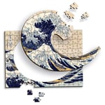 Trefl – Puzzle en Bois : La Grande Vague, Hokusai Katsushika - 200 éléments, Puzzle artistique Wooden Puzzle, Peintures Célèbres, Artistes Célèbres, Divertissement Créatif pour Adultes et Enfants à partir de 9 ans