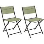 Chaise de jardin pliable en acier Elba (Lot de 2)