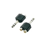 Klinke / Cinch Audio Y-adaptateur [1x une fiche jack 6.35 mm - 2x Cinch-Buchse] noir SpeaKa Profess