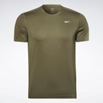 Reebok SS TECH TEE ARMGRN Male Training T-Shirts Army Green